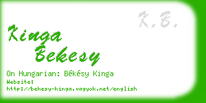 kinga bekesy business card